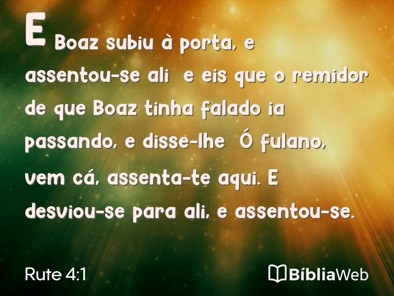 Rute 4:1 em imagem para compartilhar