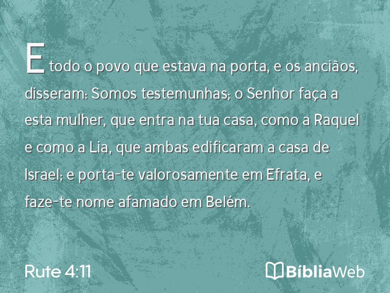 Rute 4:11 em imagem para compartilhar