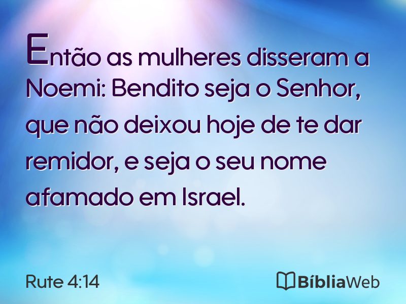 Rute 4:14 em imagem para compartilhar