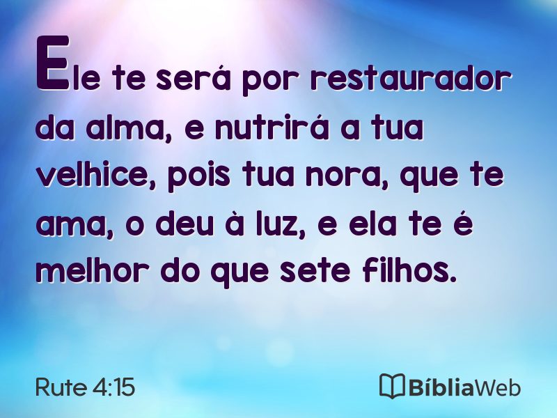 Rute 4:15 em imagem para compartilhar