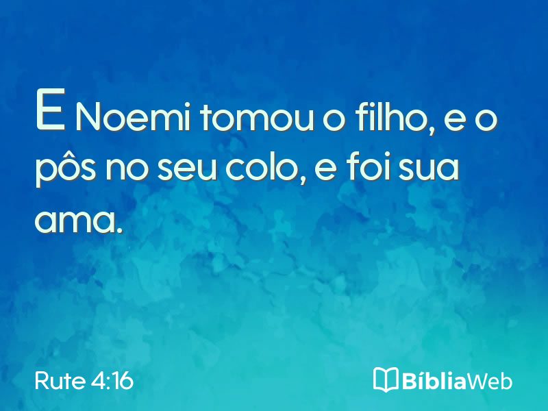 Rute 4:16 em imagem para compartilhar