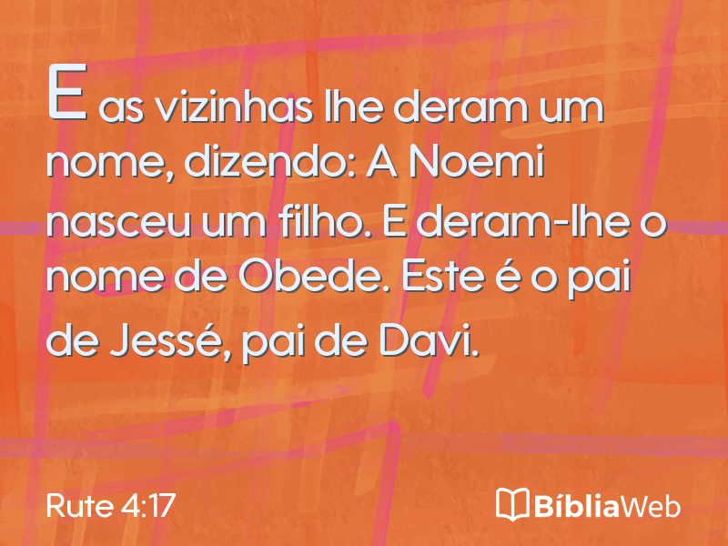 Rute 4:17 em imagem para compartilhar