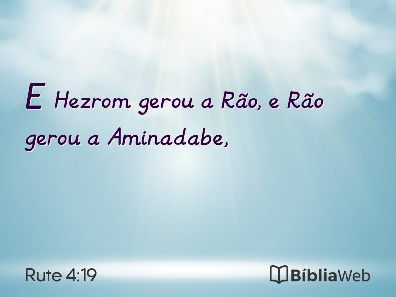 Rute 4:19 em imagem para compartilhar