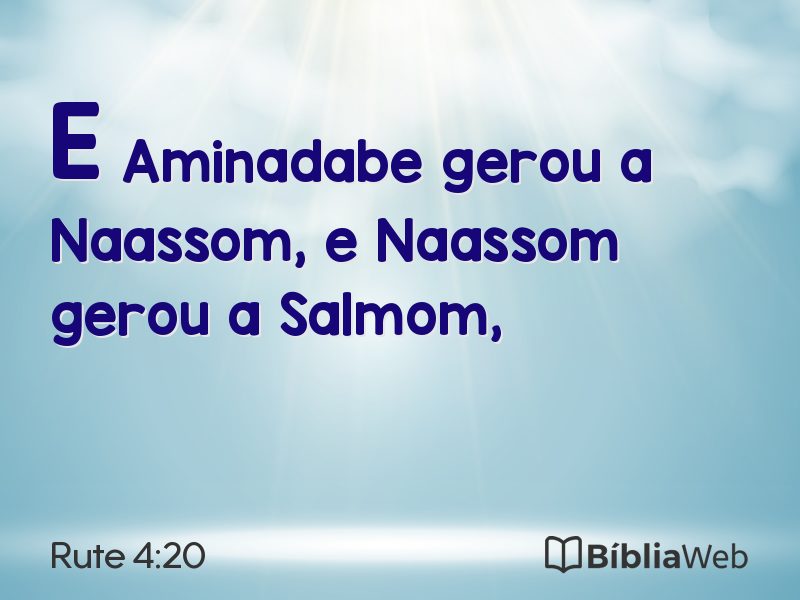 Rute 4:20 em imagem para compartilhar