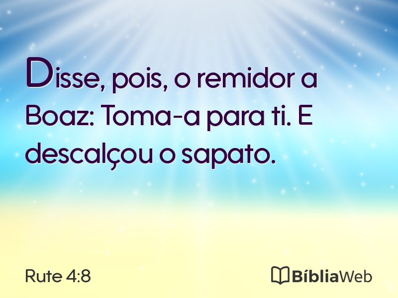 Rute 4:8 em imagem para compartilhar