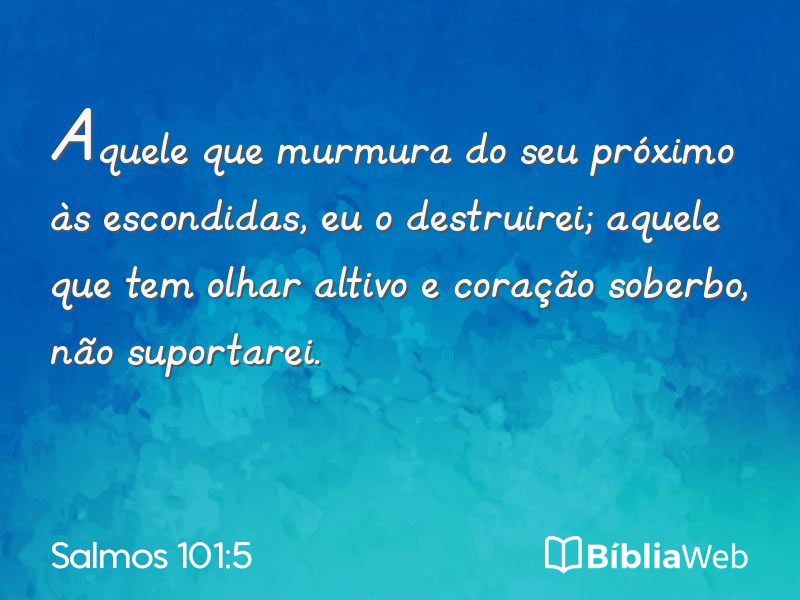 Salmos 101:5 em imagem para compartilhar