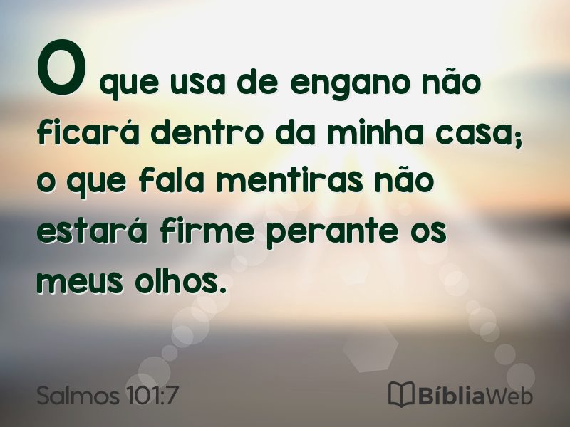 Salmos 101:7 em imagem para compartilhar