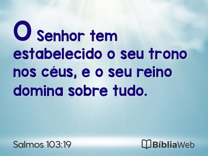 Salmos 103:19 em imagem para compartilhar