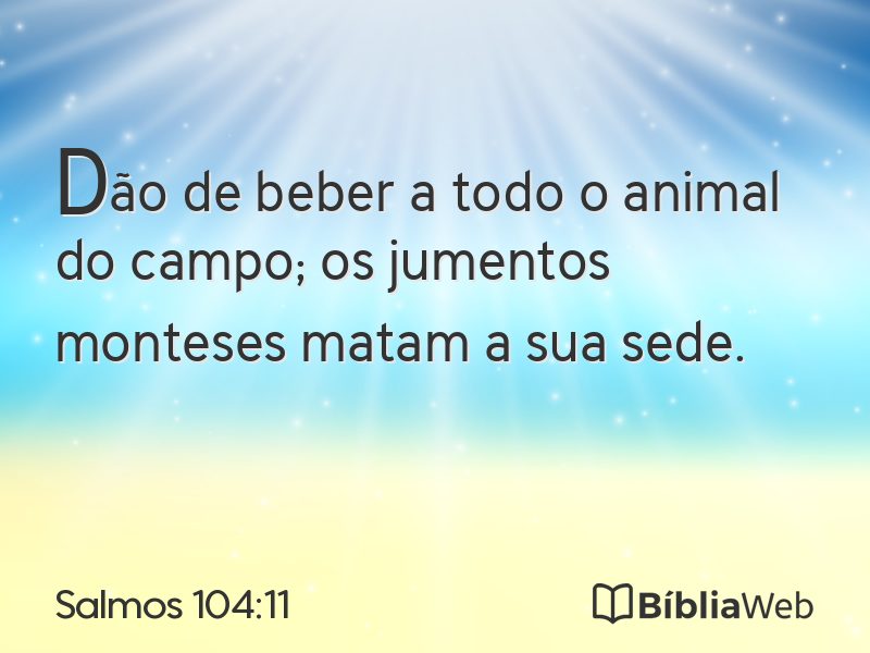 Salmos 104:11 em imagem para compartilhar