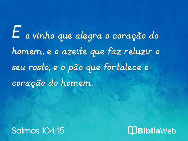 Salmos 104:15 em imagem para compartilhar