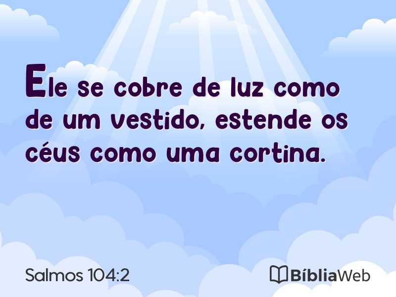 Salmos 104:2 em imagem para compartilhar