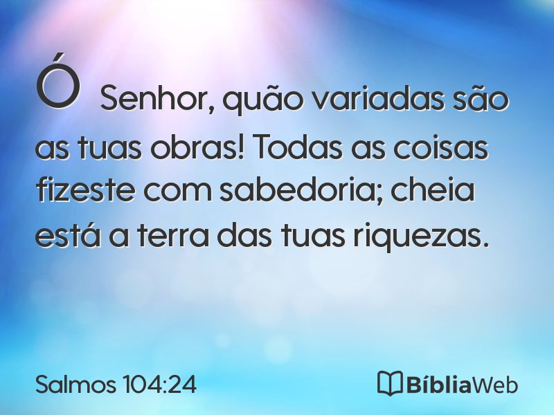 Salmos 104:24 em imagem para compartilhar