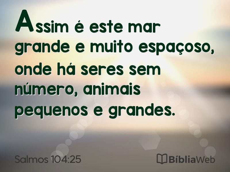 Salmos 104:25 em imagem para compartilhar