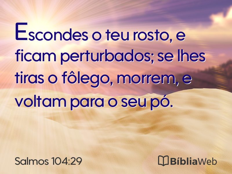 Salmos 104:29 em imagem para compartilhar