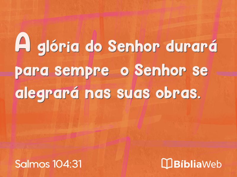 Salmos 104:31 em imagem para compartilhar