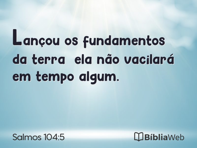 Salmos 104:5 em imagem para compartilhar