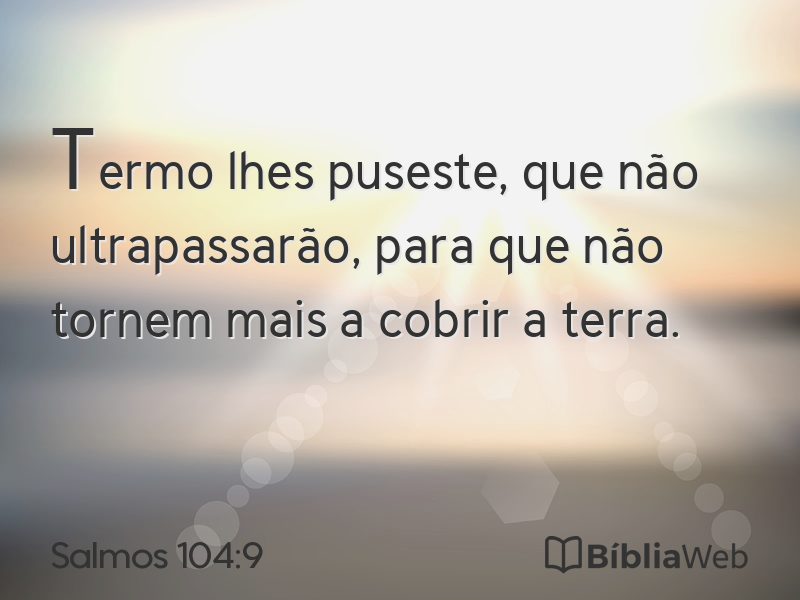 Salmos 104:9 em imagem para compartilhar