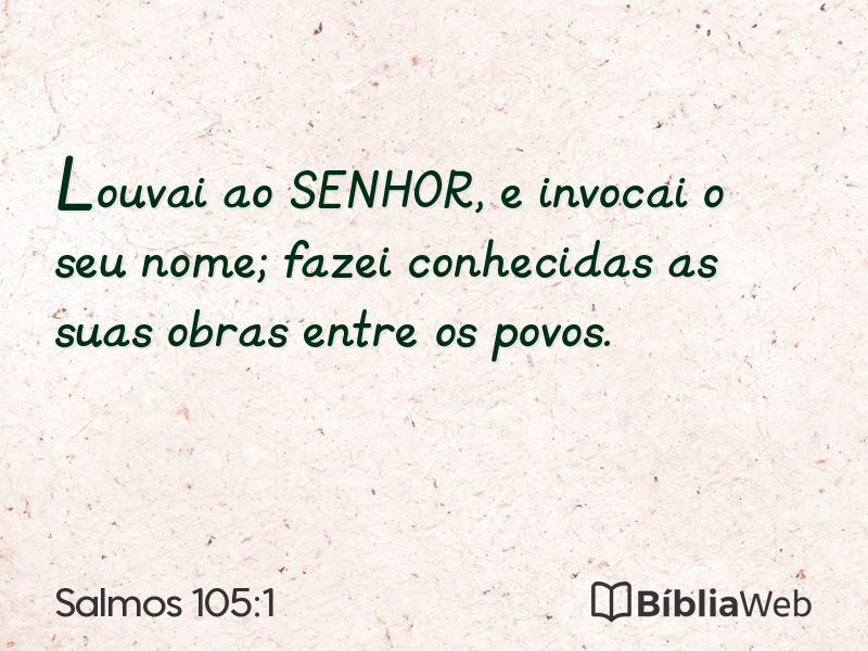 Salmos 105:1 em imagem para compartilhar