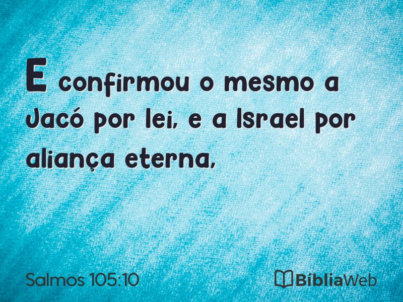 Salmos 105:10 em imagem para compartilhar