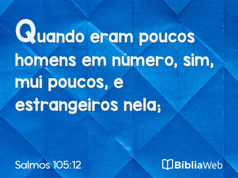 Salmos 105:12 em imagem para compartilhar
