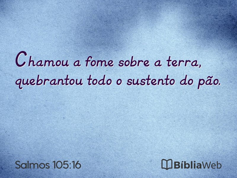 Salmos 105:16 em imagem para compartilhar