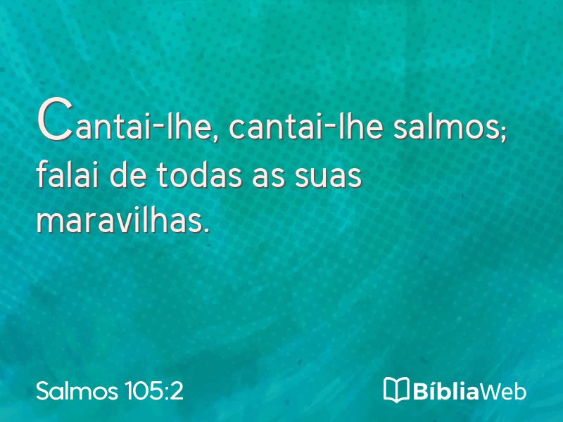 Salmos 105:2 em imagem para compartilhar