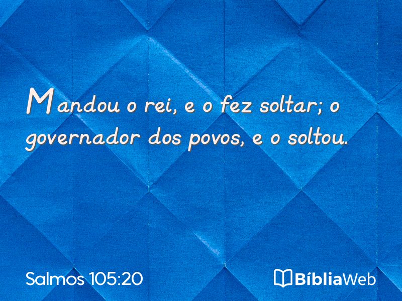 Salmos 105:20 em imagem para compartilhar