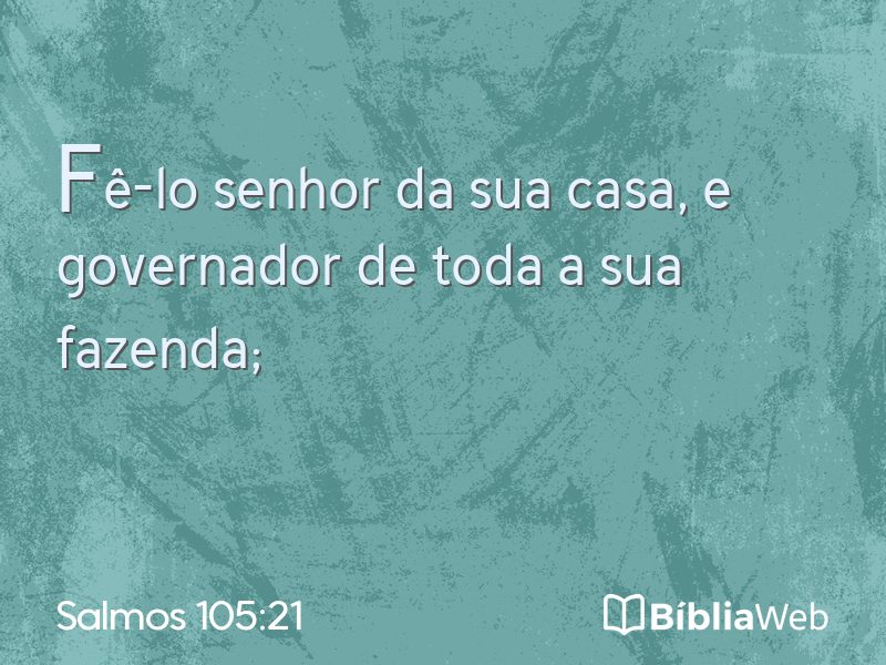 Salmos 105:21 em imagem para compartilhar