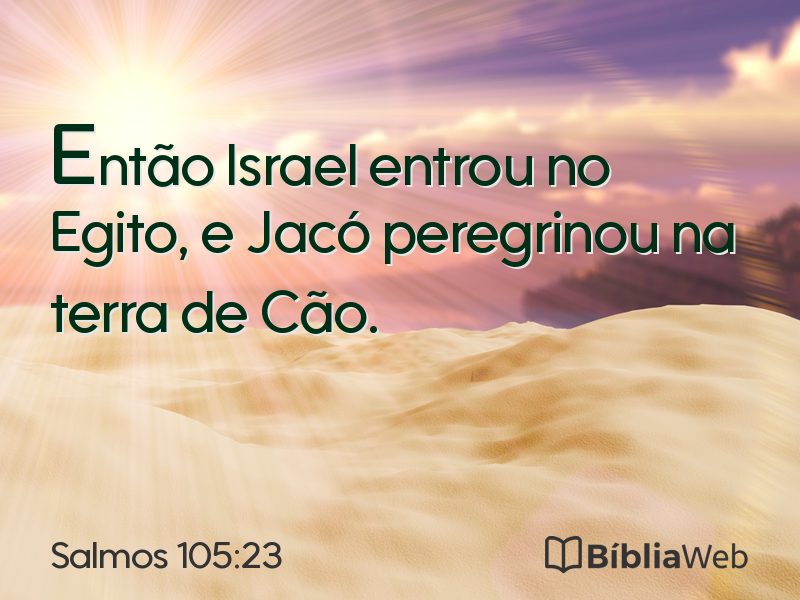 Salmos 105:23 em imagem para compartilhar