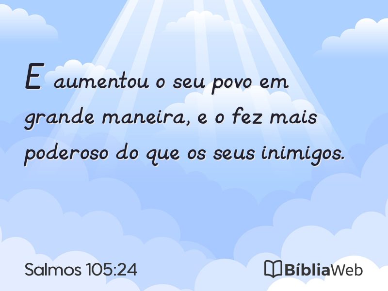 Salmos 105:24 em imagem para compartilhar