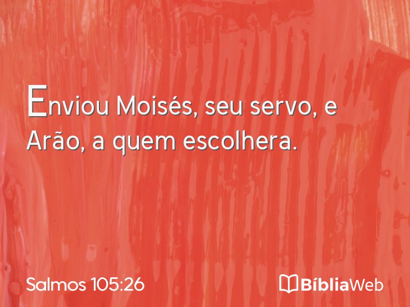 Salmos 105:26 em imagem para compartilhar