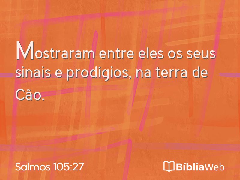 Salmos 105:27 em imagem para compartilhar