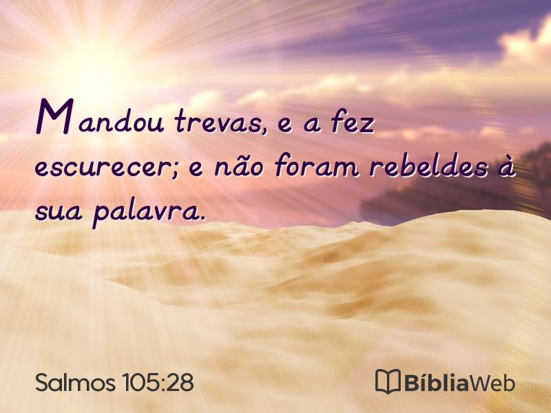 Salmos 105:28 em imagem para compartilhar