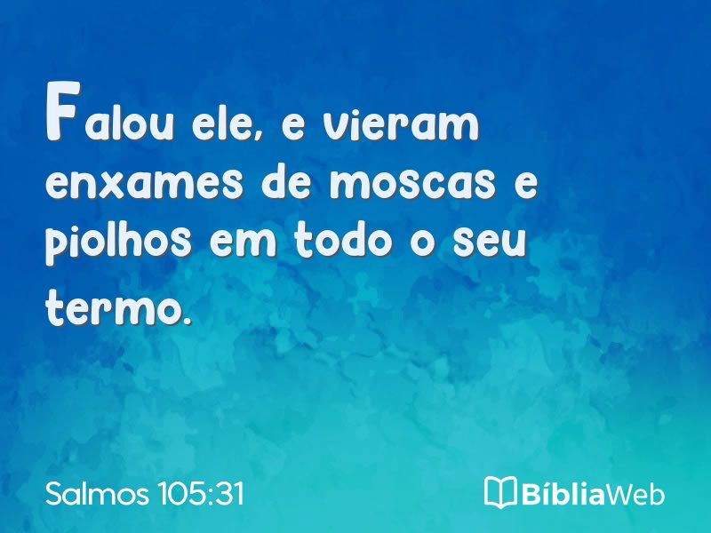 Salmos 105:31 em imagem para compartilhar