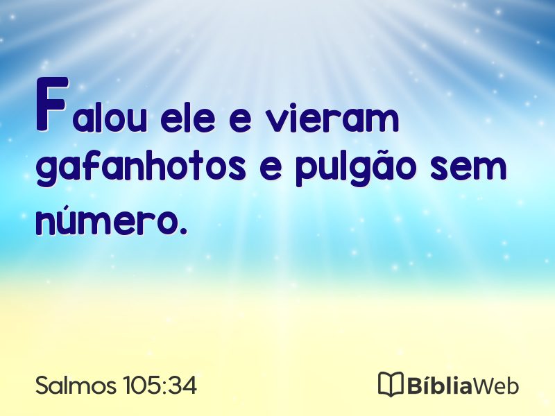 Salmos 105:34 em imagem para compartilhar