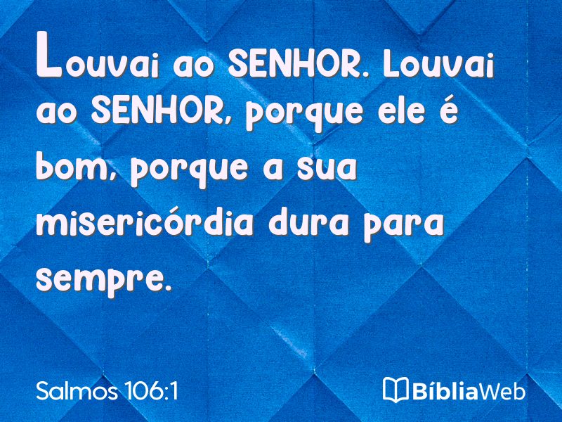 Salmos 106:1 em imagem para compartilhar