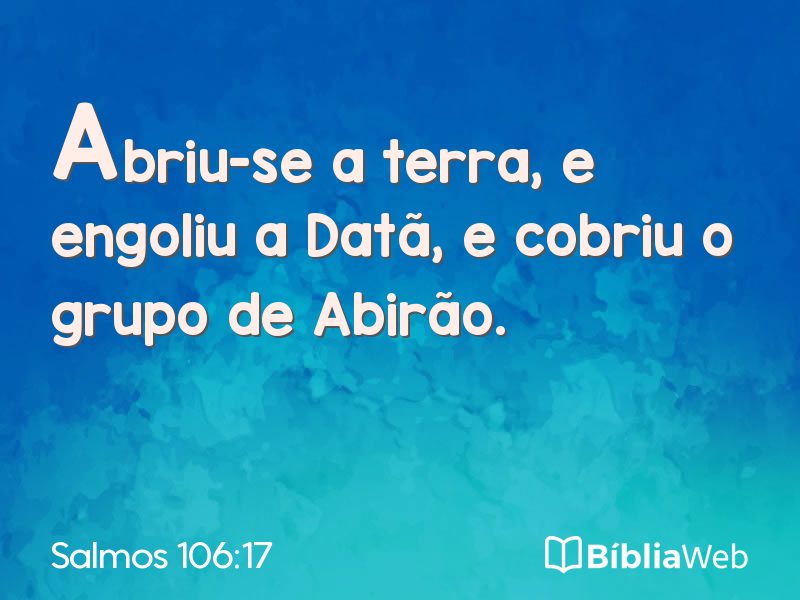 Salmos 106:17 em imagem para compartilhar