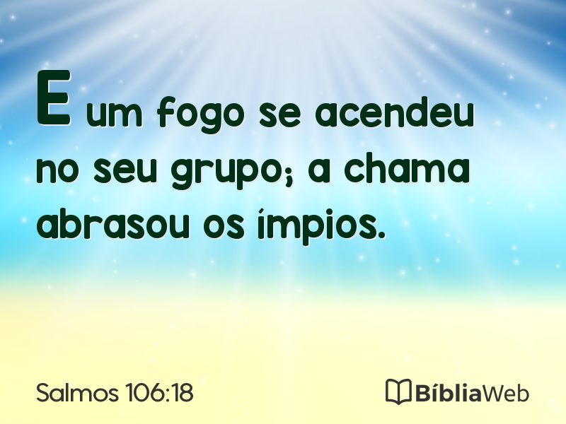 Salmos 106:18 em imagem para compartilhar