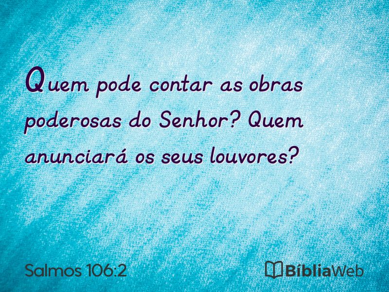 Salmos 106:2 em imagem para compartilhar