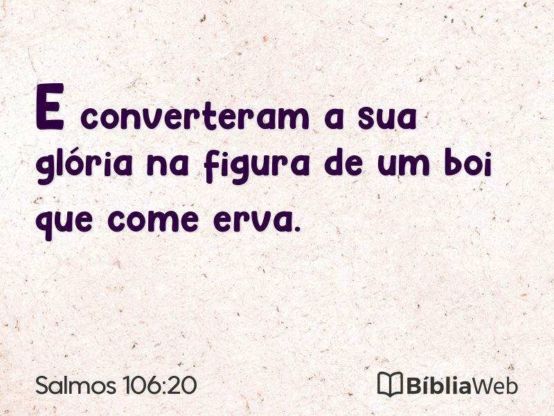Salmos 106:20 em imagem para compartilhar