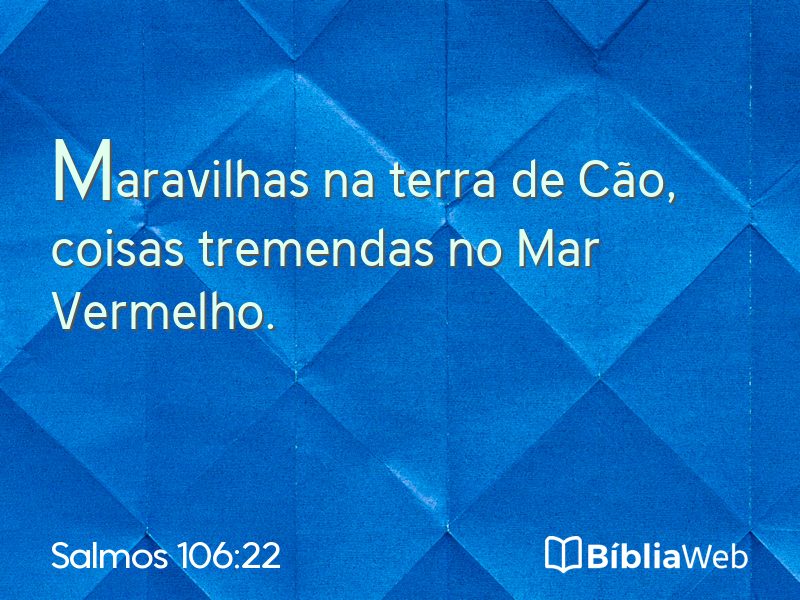 Salmos 106:22 em imagem para compartilhar