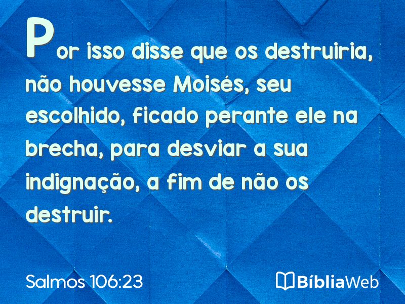 Salmos 106:23 em imagem para compartilhar