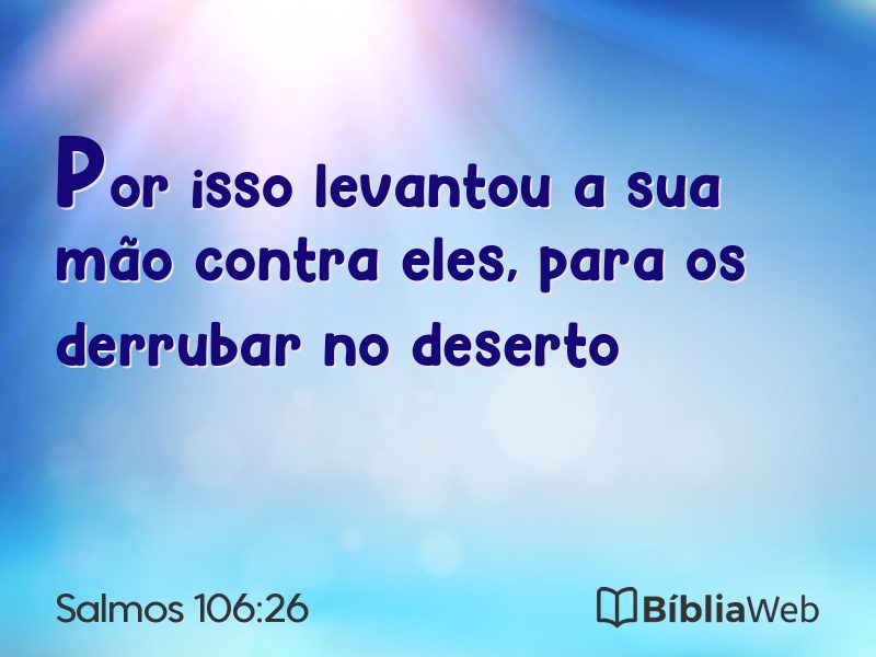 Salmos 106:26 em imagem para compartilhar