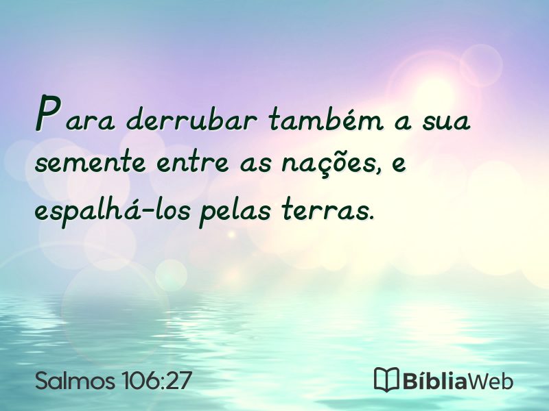 Salmos 106:27 em imagem para compartilhar