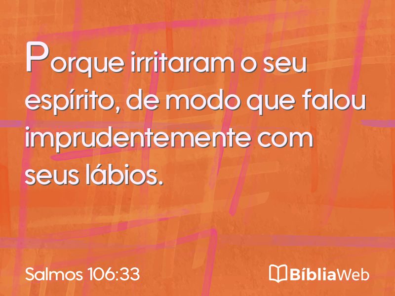 Salmos 106:33 em imagem para compartilhar
