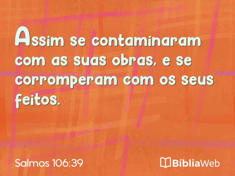 Salmos 106:39 em imagem para compartilhar