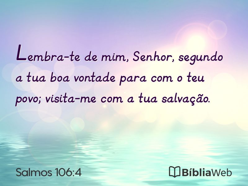 Salmos 106:4 em imagem para compartilhar
