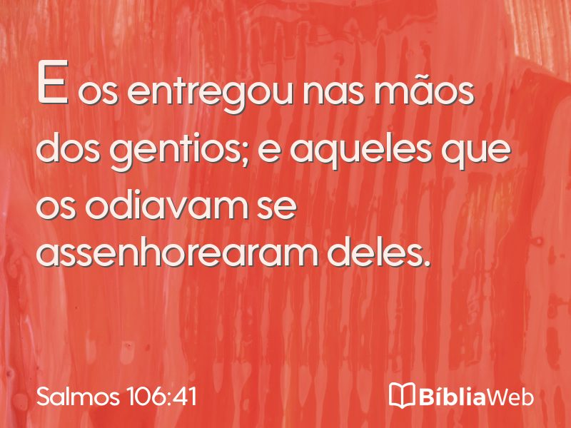 Salmos 106:41 em imagem para compartilhar
