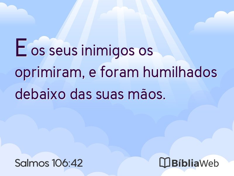 Salmos 106:42 em imagem para compartilhar