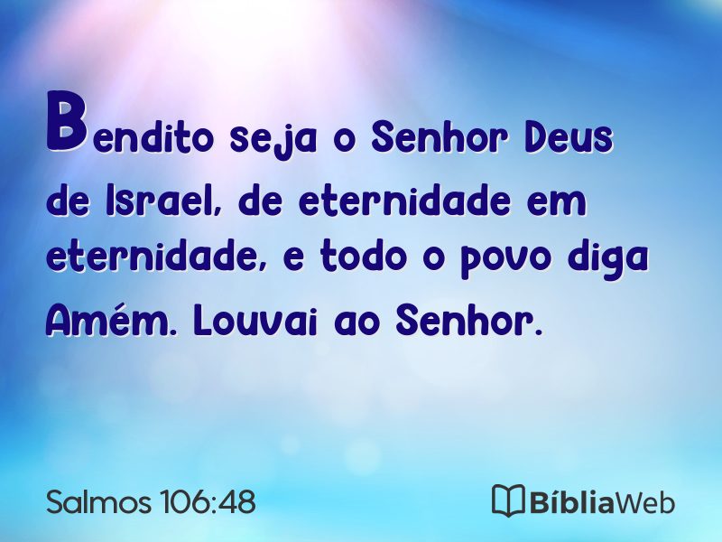 Salmos 106:48 em imagem para compartilhar